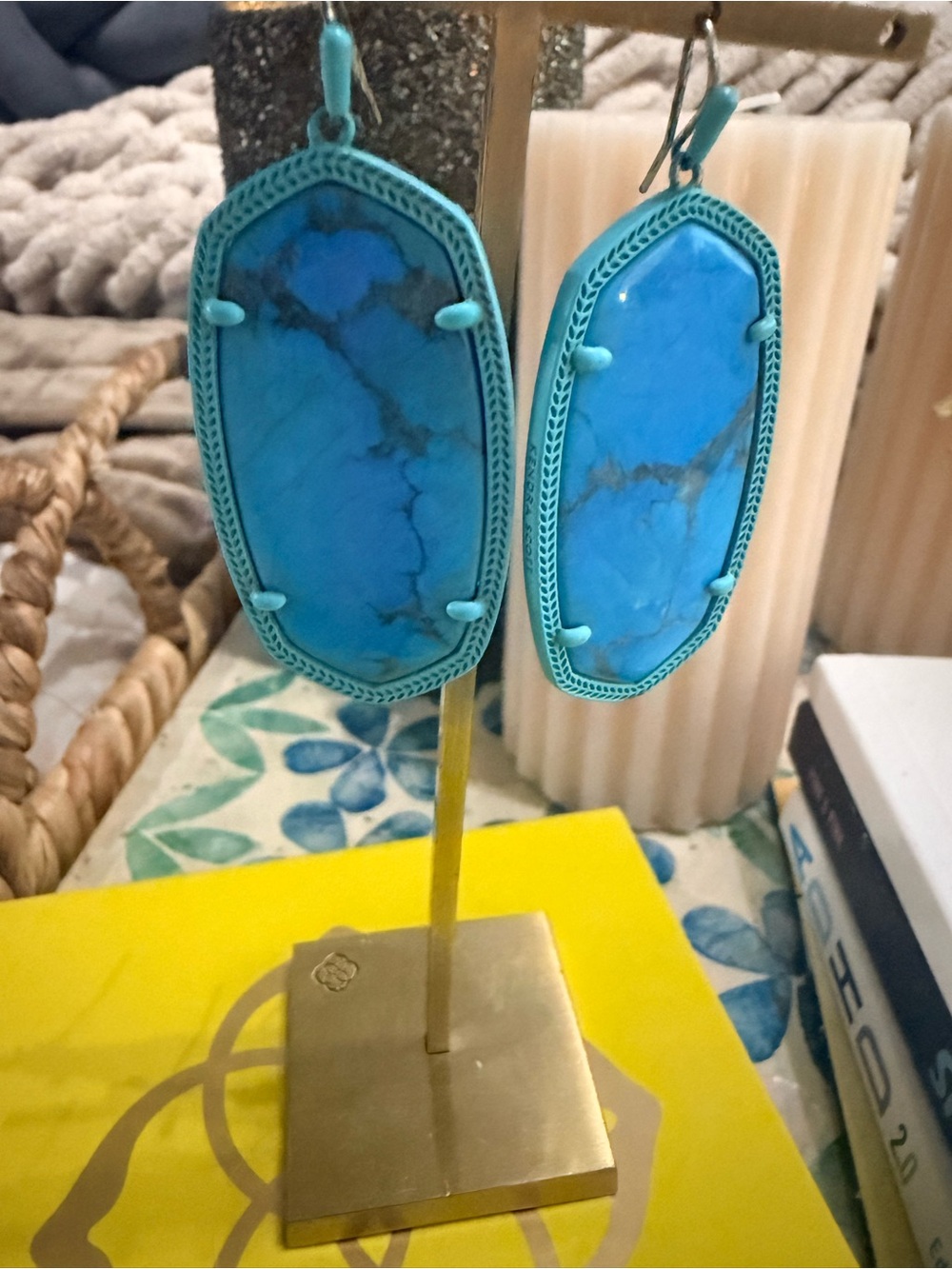 Kendra Scott Danielle Matte
Statement Earring in Aqua Howlite - Picture 3 of 4